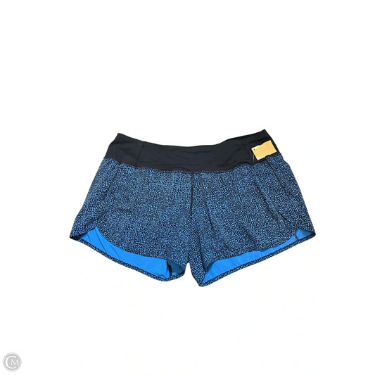Athletic Shorts By Lululemon In Black & Blue, Size: L