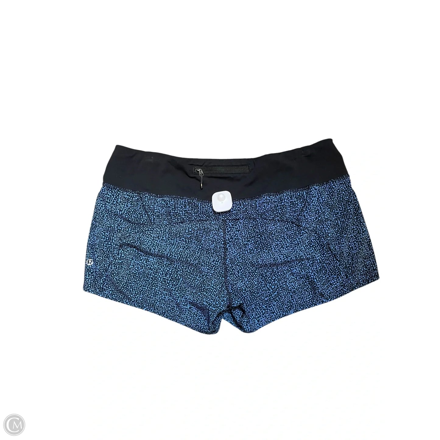 Athletic Shorts By Lululemon In Black & Blue, Size: L