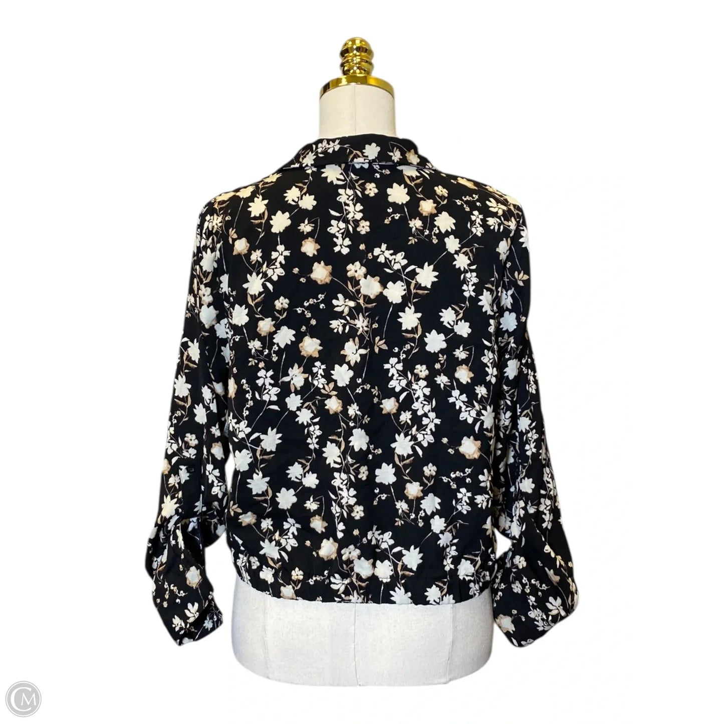 Blouse Long Sleeve By Simply Vera In Floral Print, Size: S