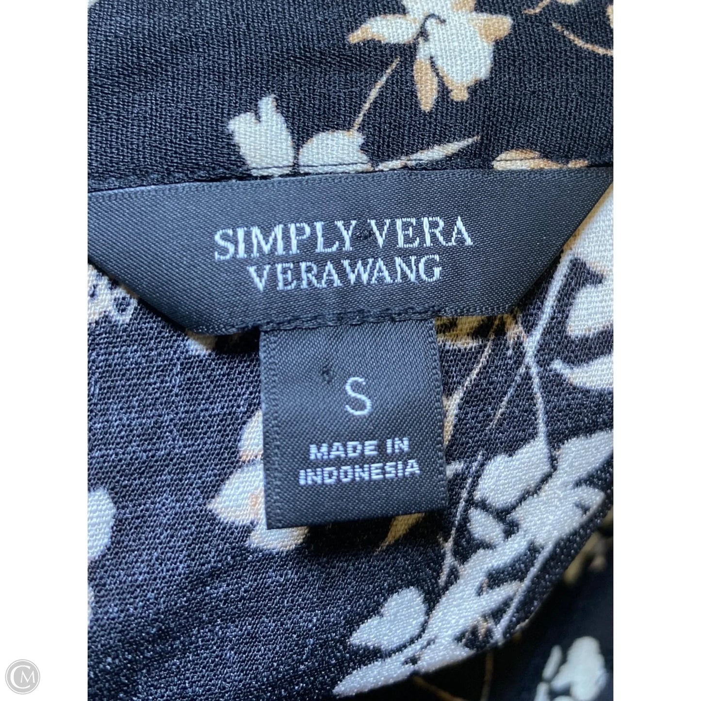 Blouse Long Sleeve By Simply Vera In Floral Print, Size: S