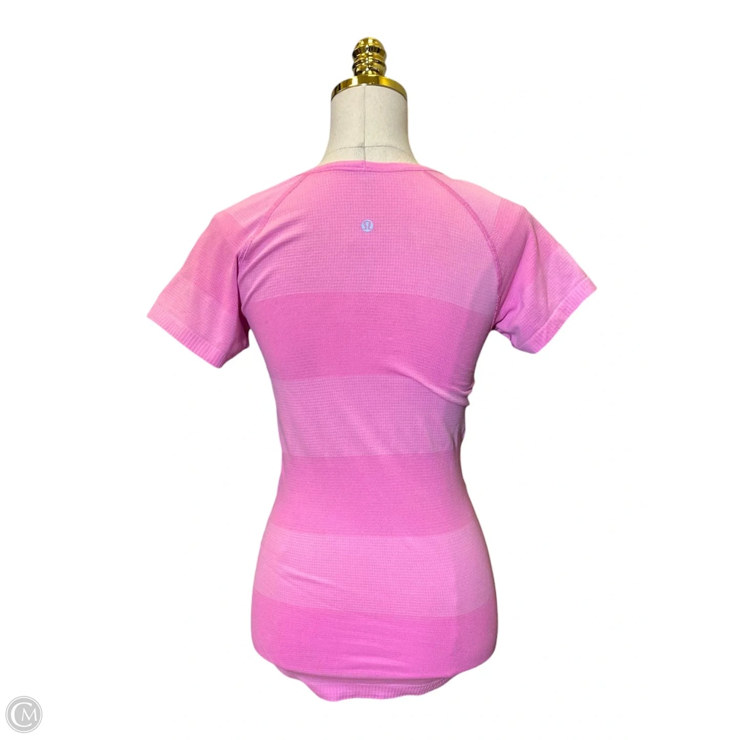 Athletic Top Short Sleeve By Lululemon In Pink, Size: S