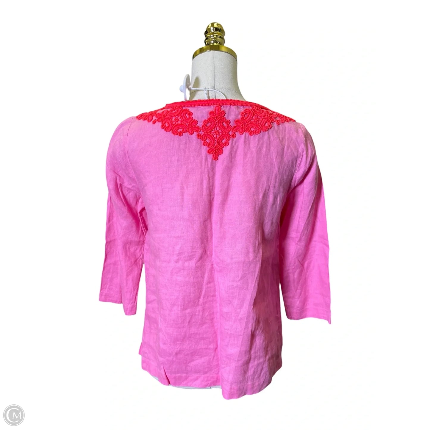 Top Long Sleeve Designer By Lilly Pulitzer In Pink, Size: Xs