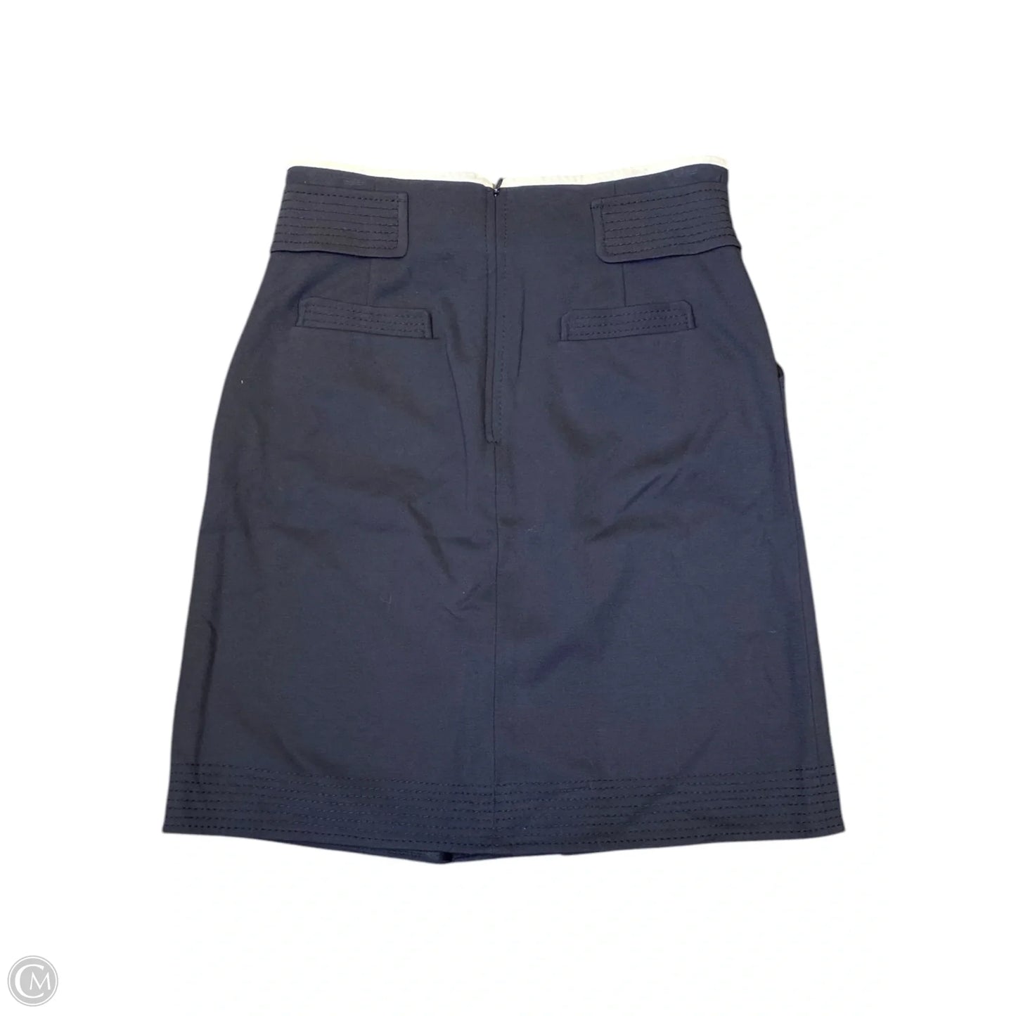Skirt Midi By Ann Taylor In Blue & White, Size: 0