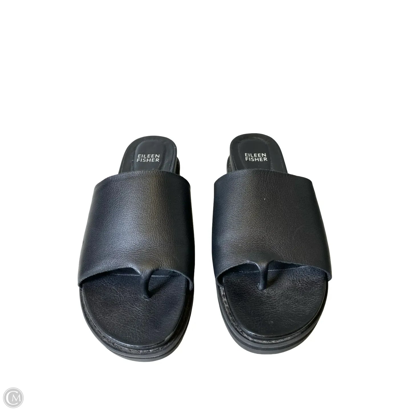 Sandals Heels Platform By Eileen Fisher In Black, Size: 7