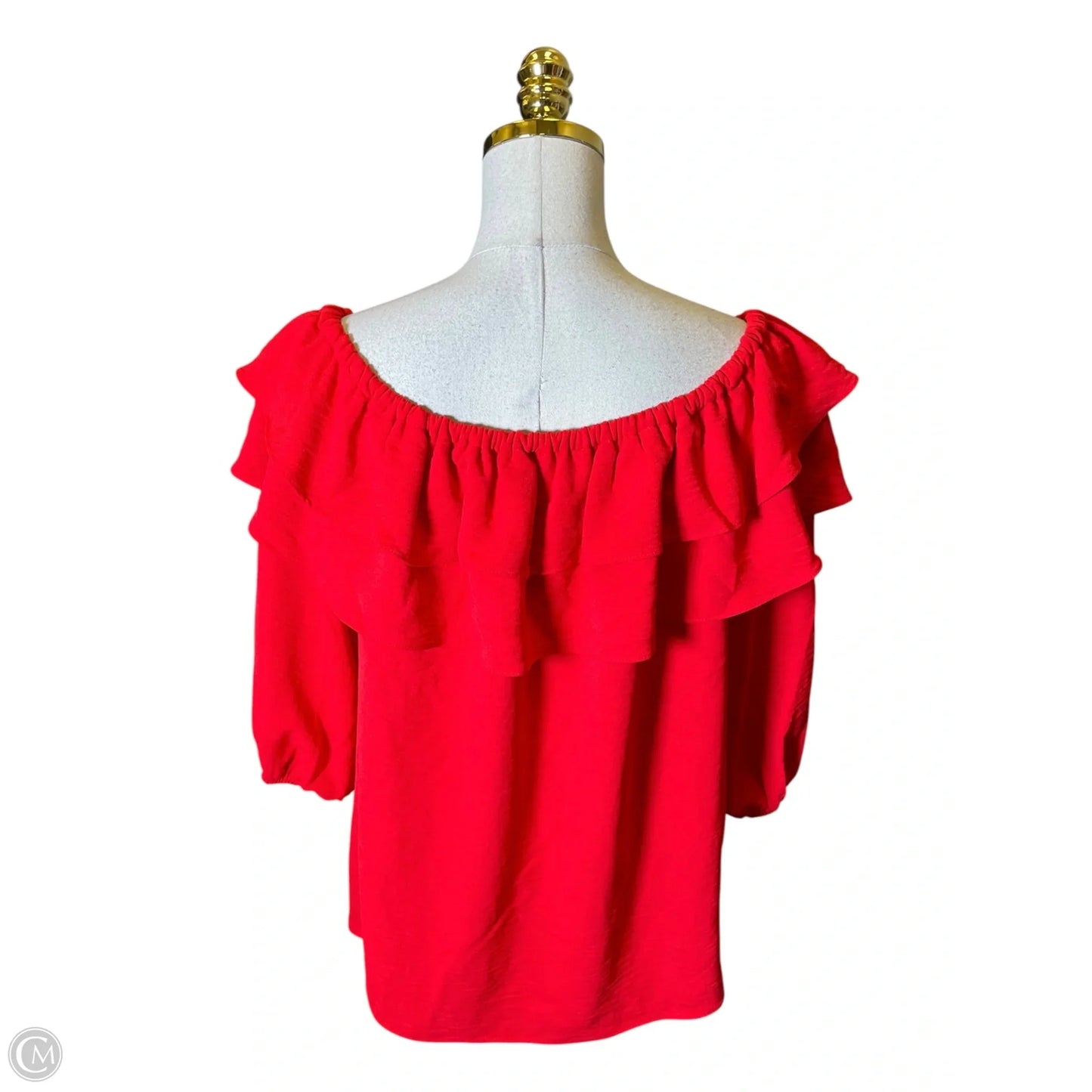 Blouse 3/4 Sleeve By Cece In Red, Size: L