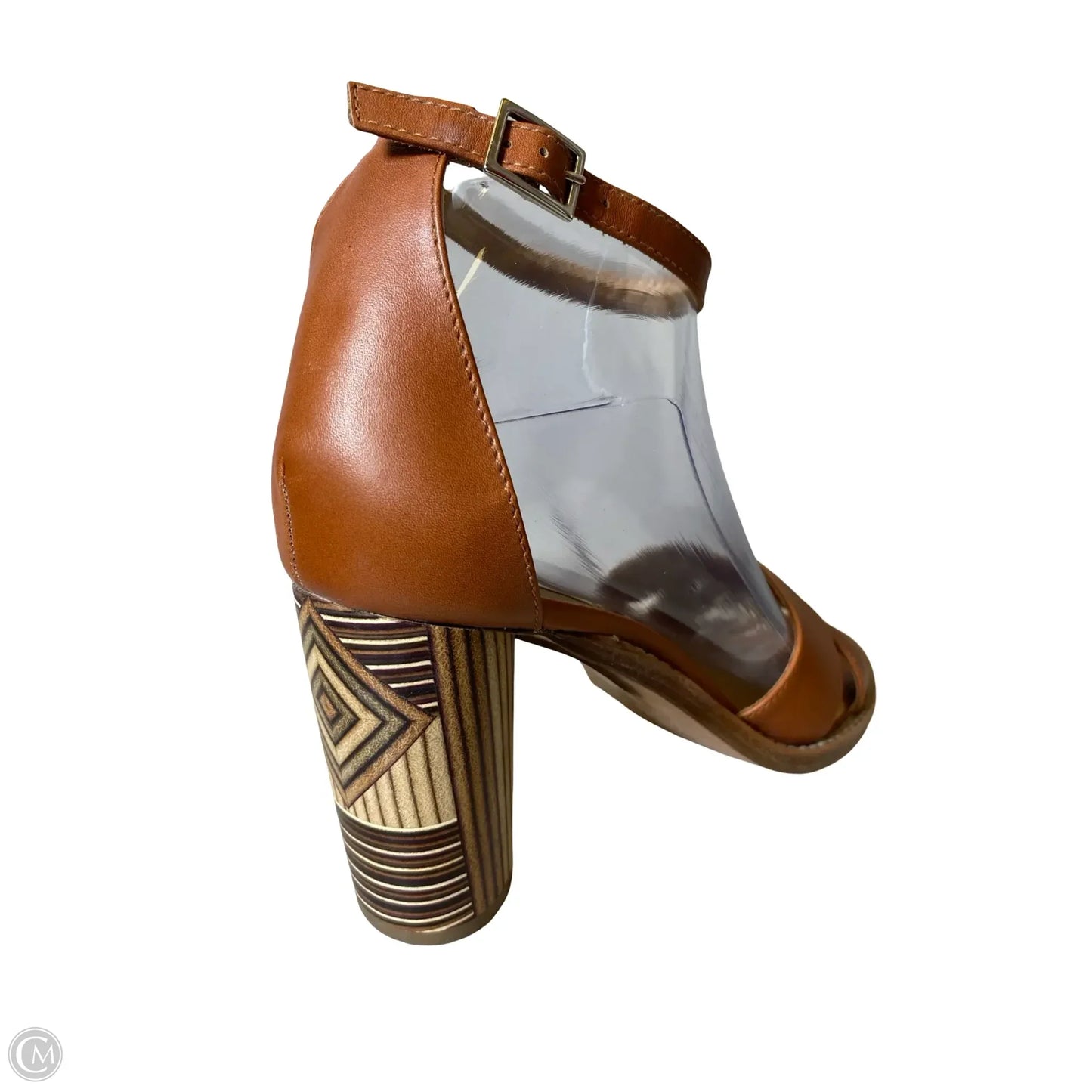 Shoes Heels Block By Clothes Mentor In Brown, Size: 10.5