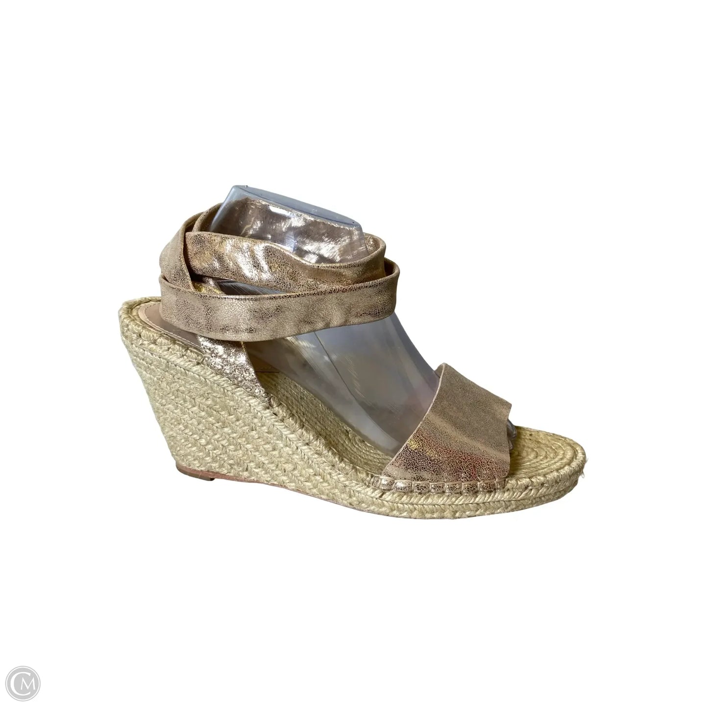 Shoes Heels Wedge By Clothes Mentor In Rose Gold, Size: 11
