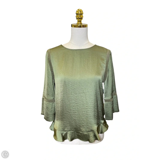 Blouse 3/4 Sleeve By Apt 9 In Green, Size: Xs