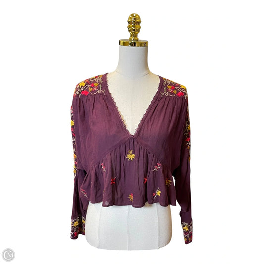 Top Long Sleeve By Free People In Multi-colored, Size: Xs