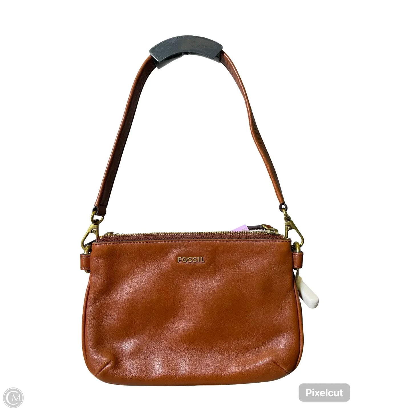 Handbag Leather By Fossil, Size: Small