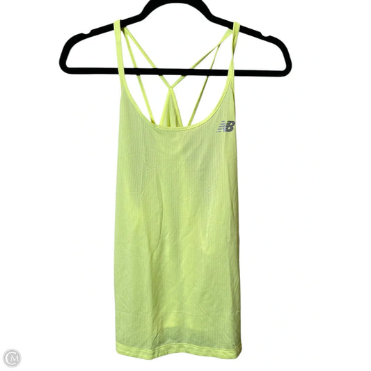 Athletic Tank Top By New Balance In Yellow, Size: L