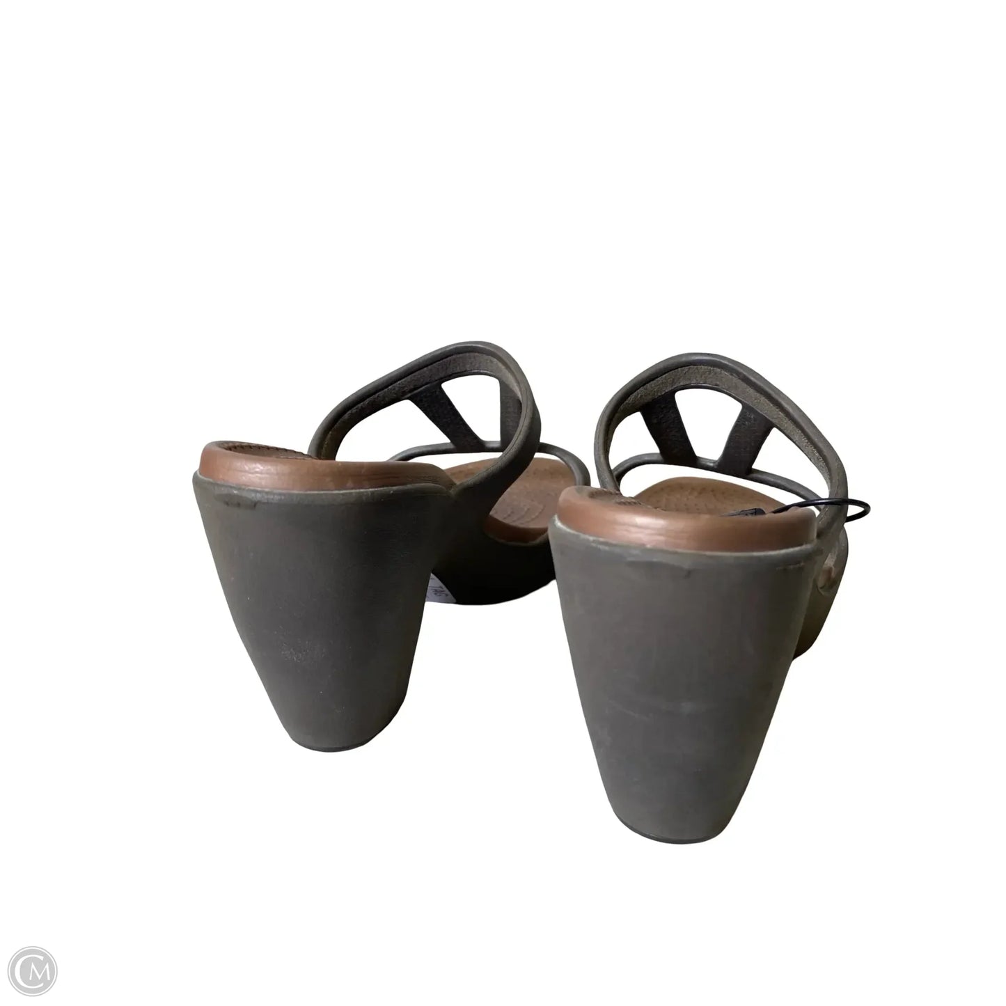 Shoes Heels Block By Crocs In Brown, Size: 6