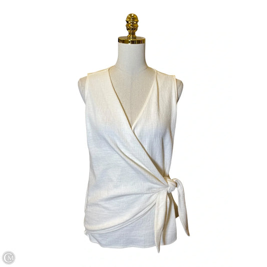 Top Sleeveless By Ann Taylor In Cream, Size: M