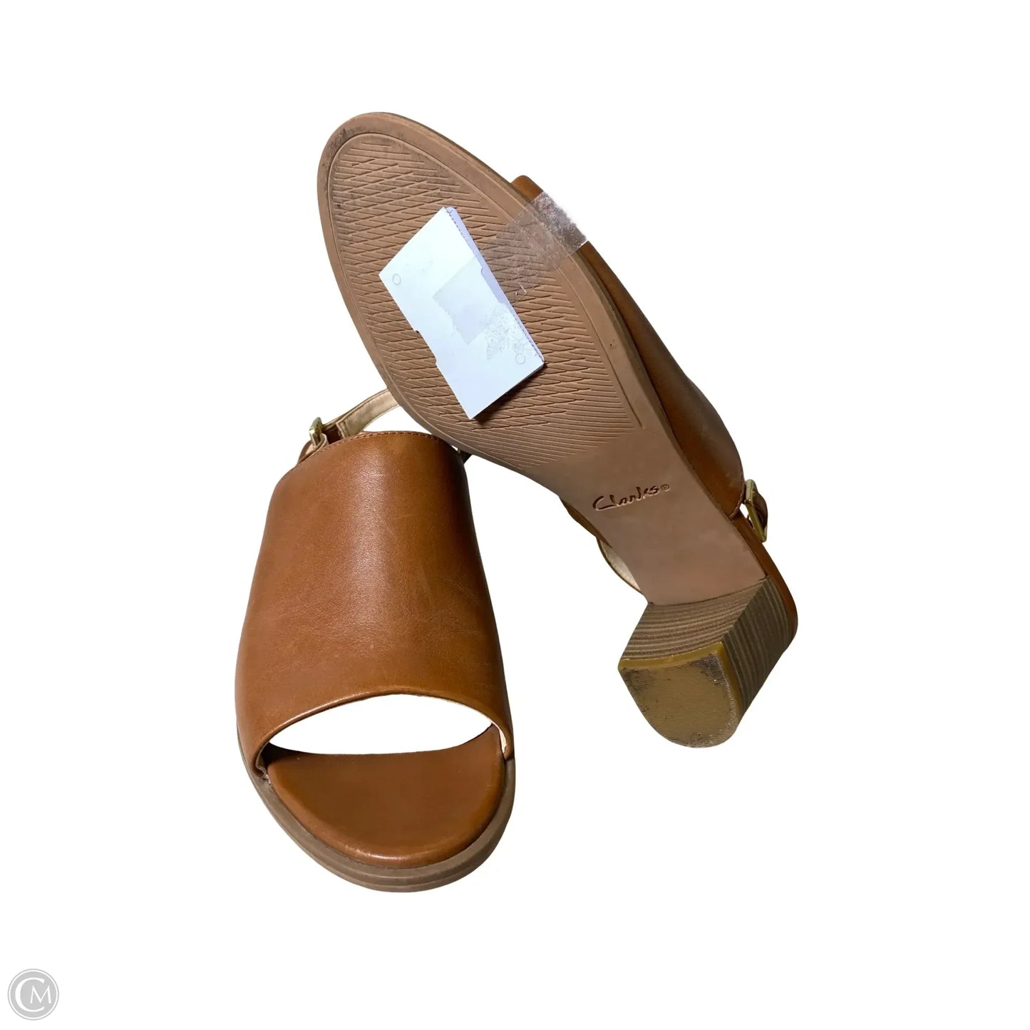 Shoes Heels Block By Clarks In Brown, Size: 8.5