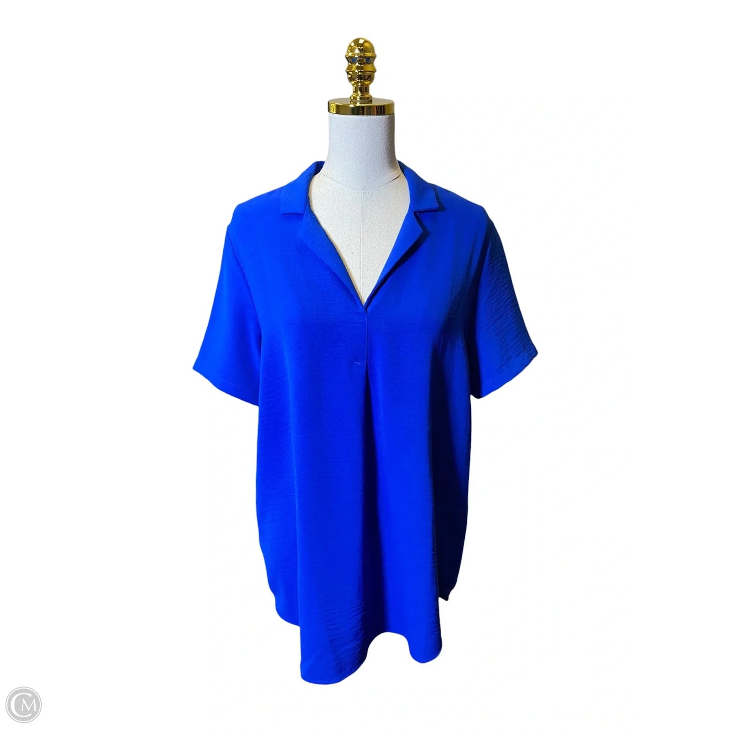 Top Short Sleeve By Hilary Radley In Blue, Size: M