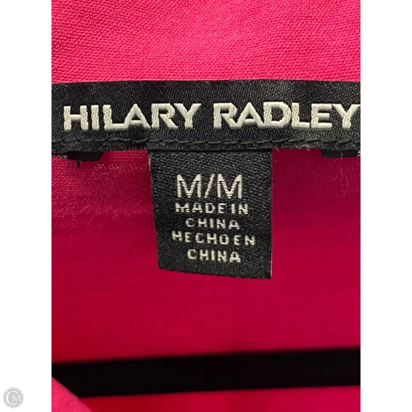 Blouse Short Sleeve By Hilary Radley In Pink, Size: M