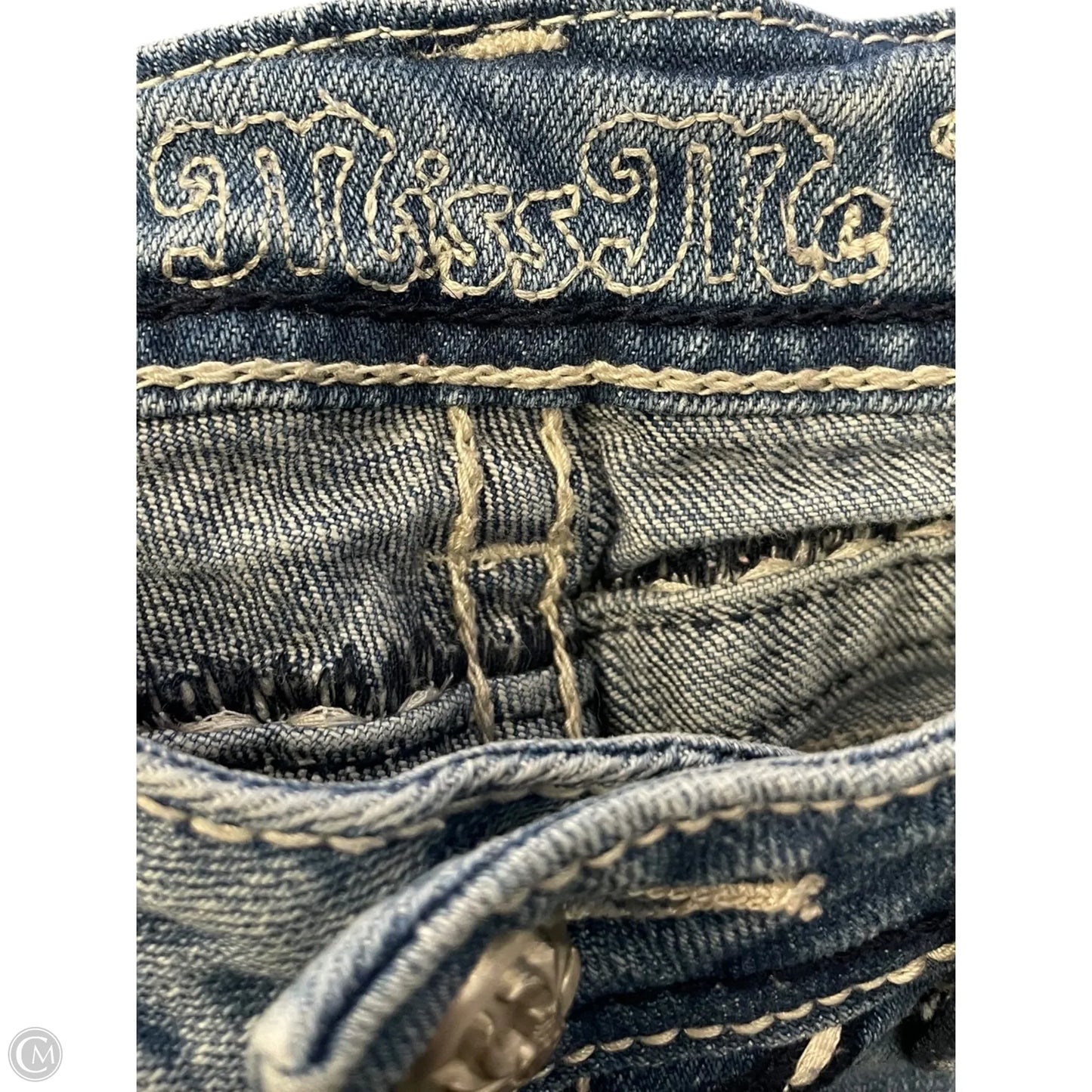 Jeans Cropped By Miss Me In Blue, Size: 6