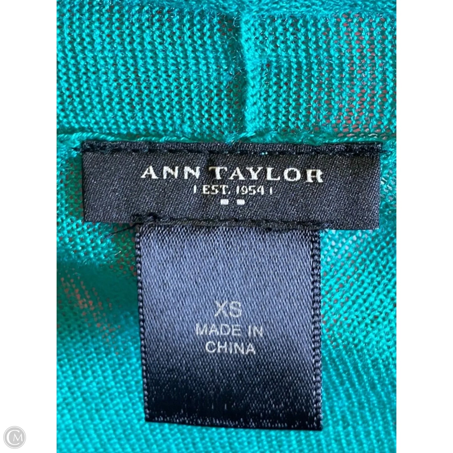 Cardigan By Ann Taylor In Green, Size: Xs