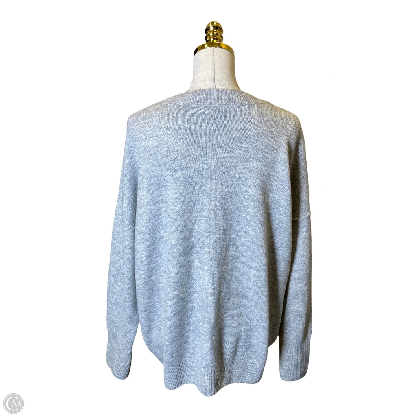 Sweater By Vince Camuto In Grey & Red, Size: L