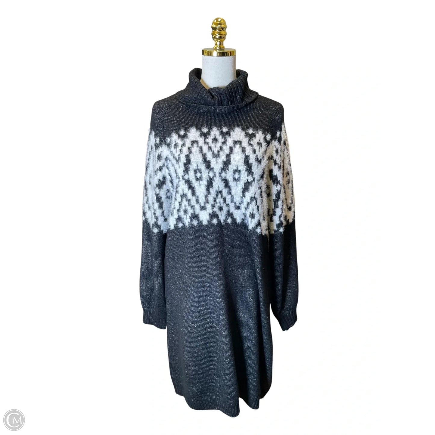 Dress Sweater By Maurices In Black & White, Size: 2x
