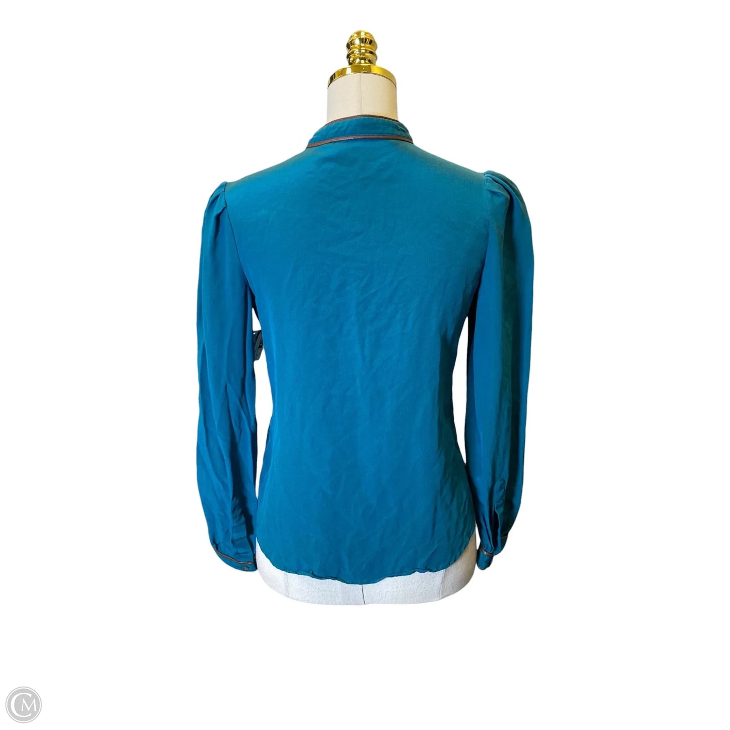 Blouse Long Sleeve By Elizabeth And James In Brown & Green, Size: S