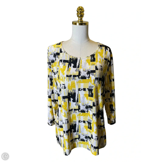 Blouse Long Sleeve By Jm Collections In Multi-colored, Size: Xl