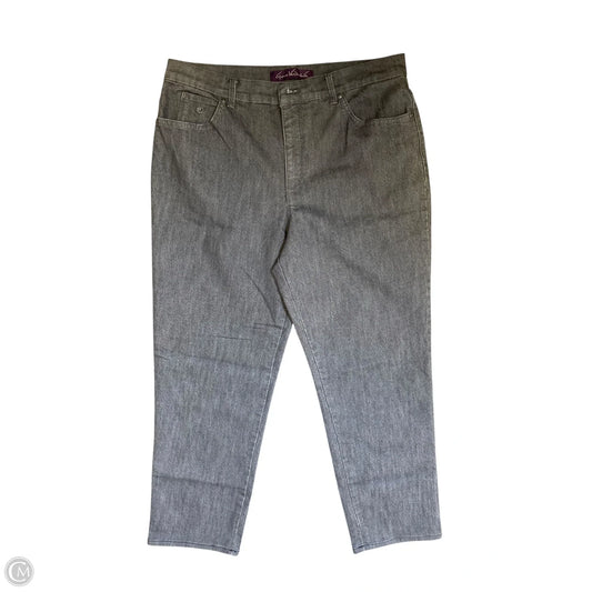 Jeans Wide Leg By Gloria Vanderbilt In Grey Denim, Size: 16