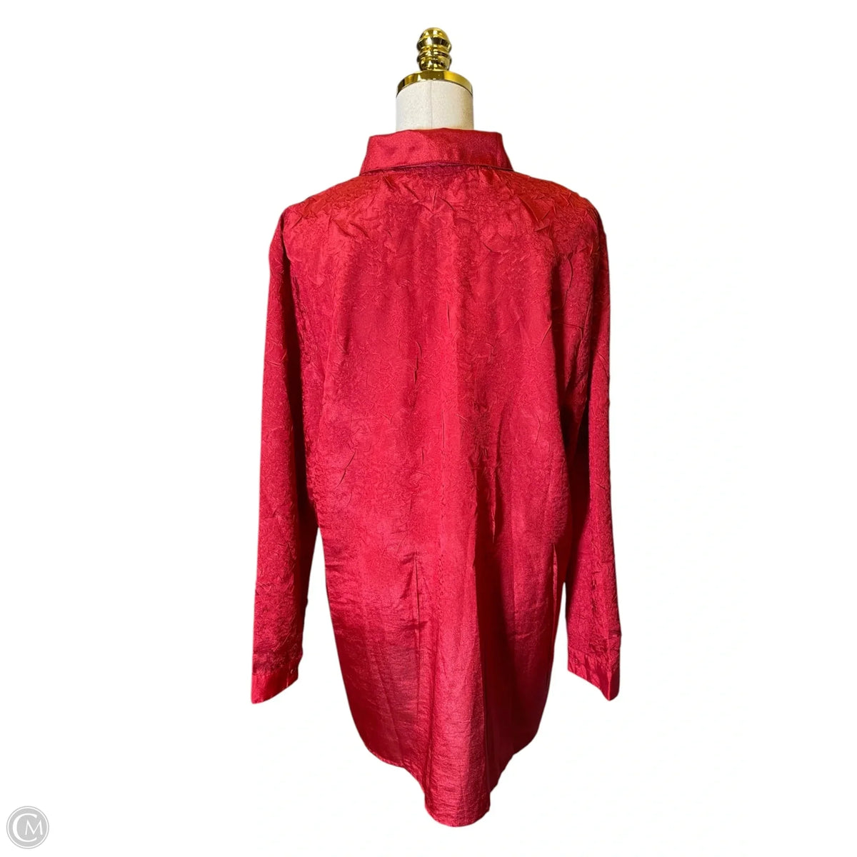 Blouse Long Sleeve By Chicos In Red, Size: Xl