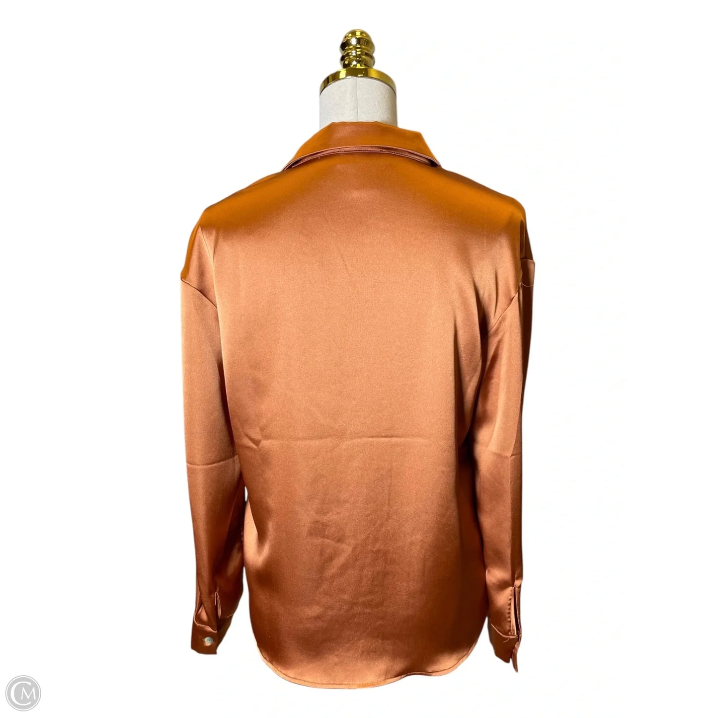 Blouse Long Sleeve By Rachel Zoe In Orange, Size: S