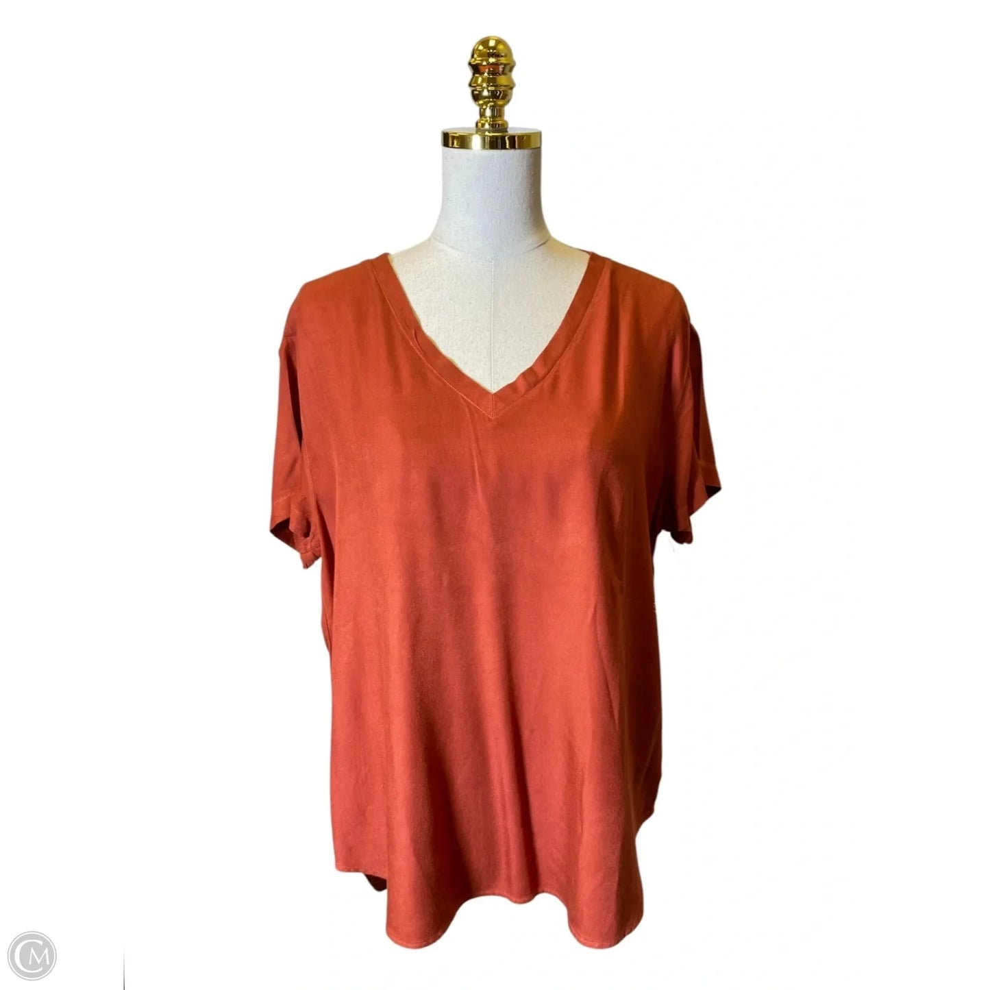 Top Short Sleeve Basic By Cloth & Stone In Orange, Size: L