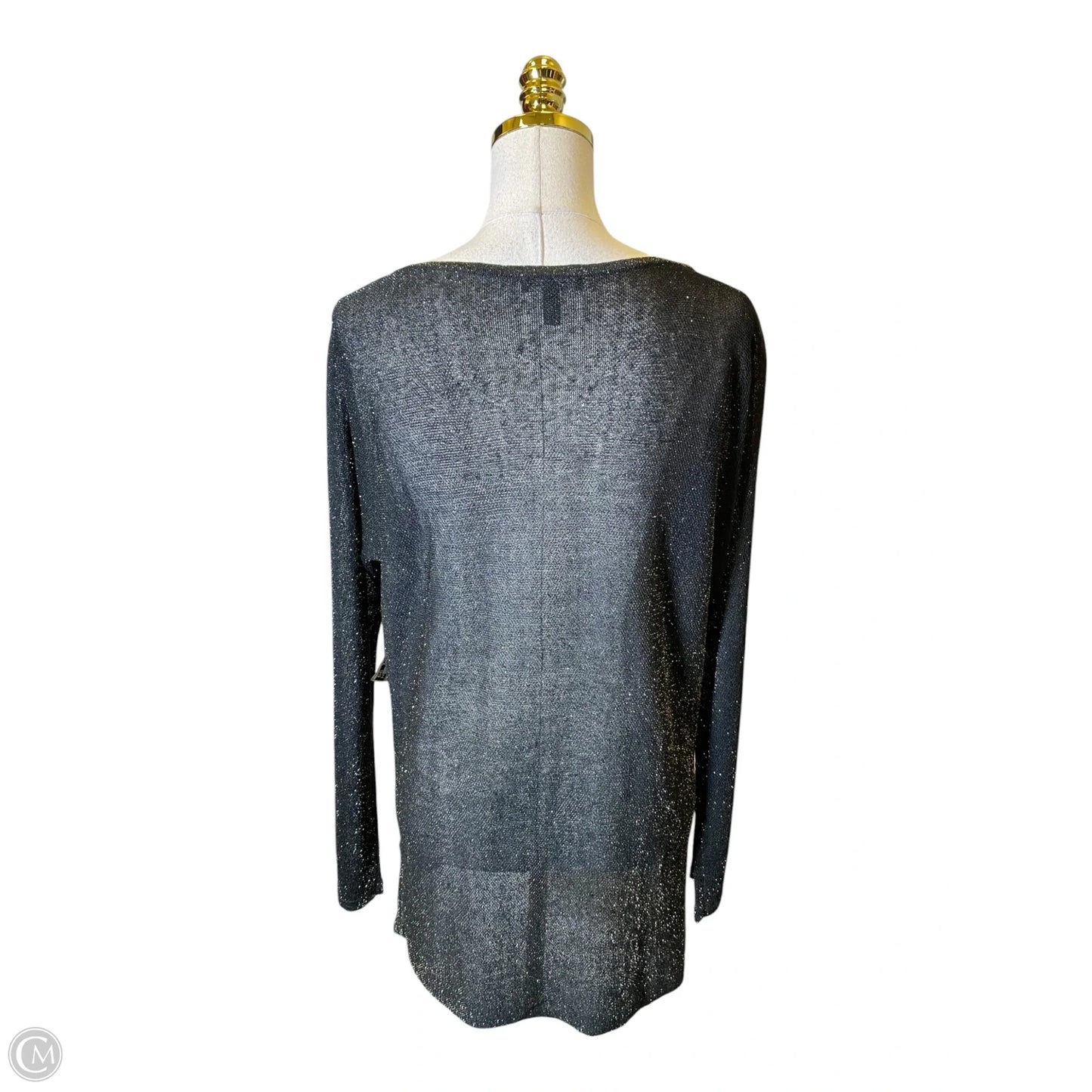 Sweater By Eileen Fisher In Black & Gold, Size: Xs