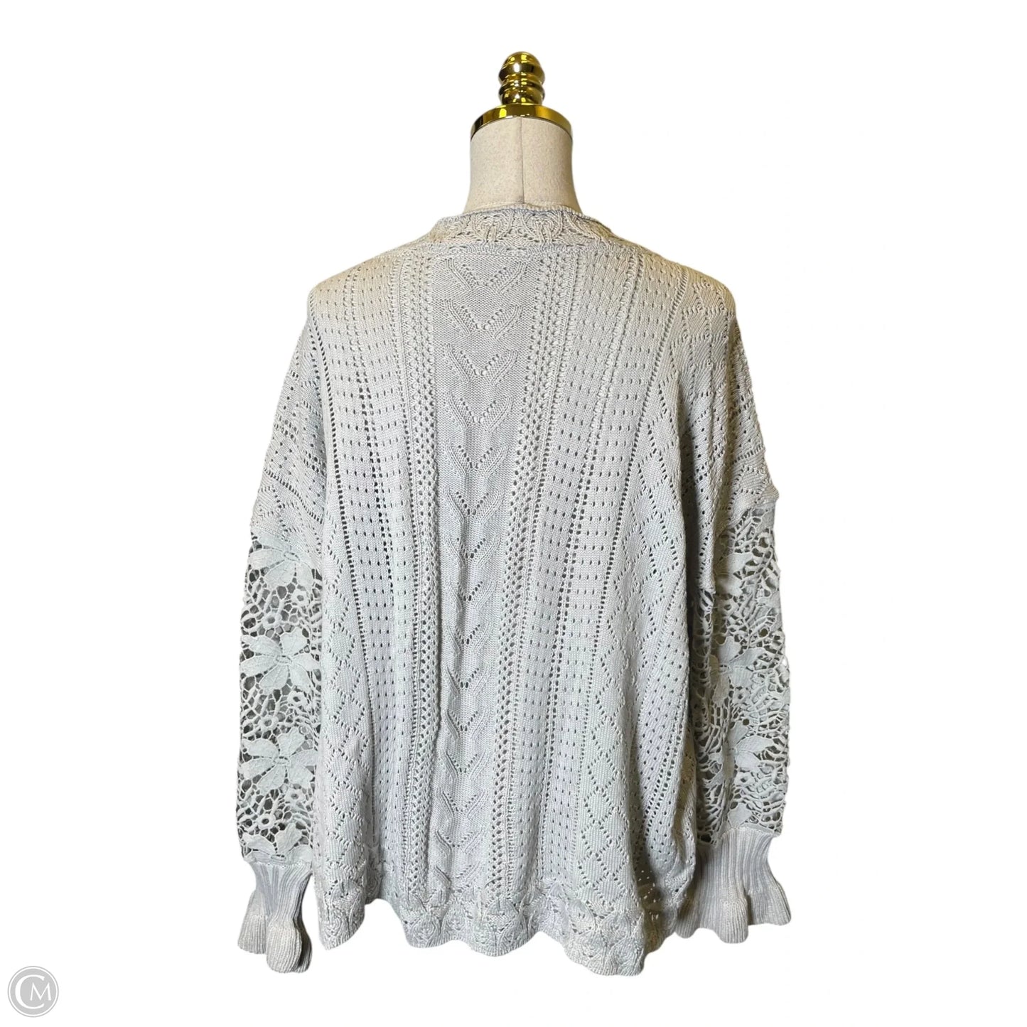 Sweater By Clothes Mentor In Grey, Size: 2x