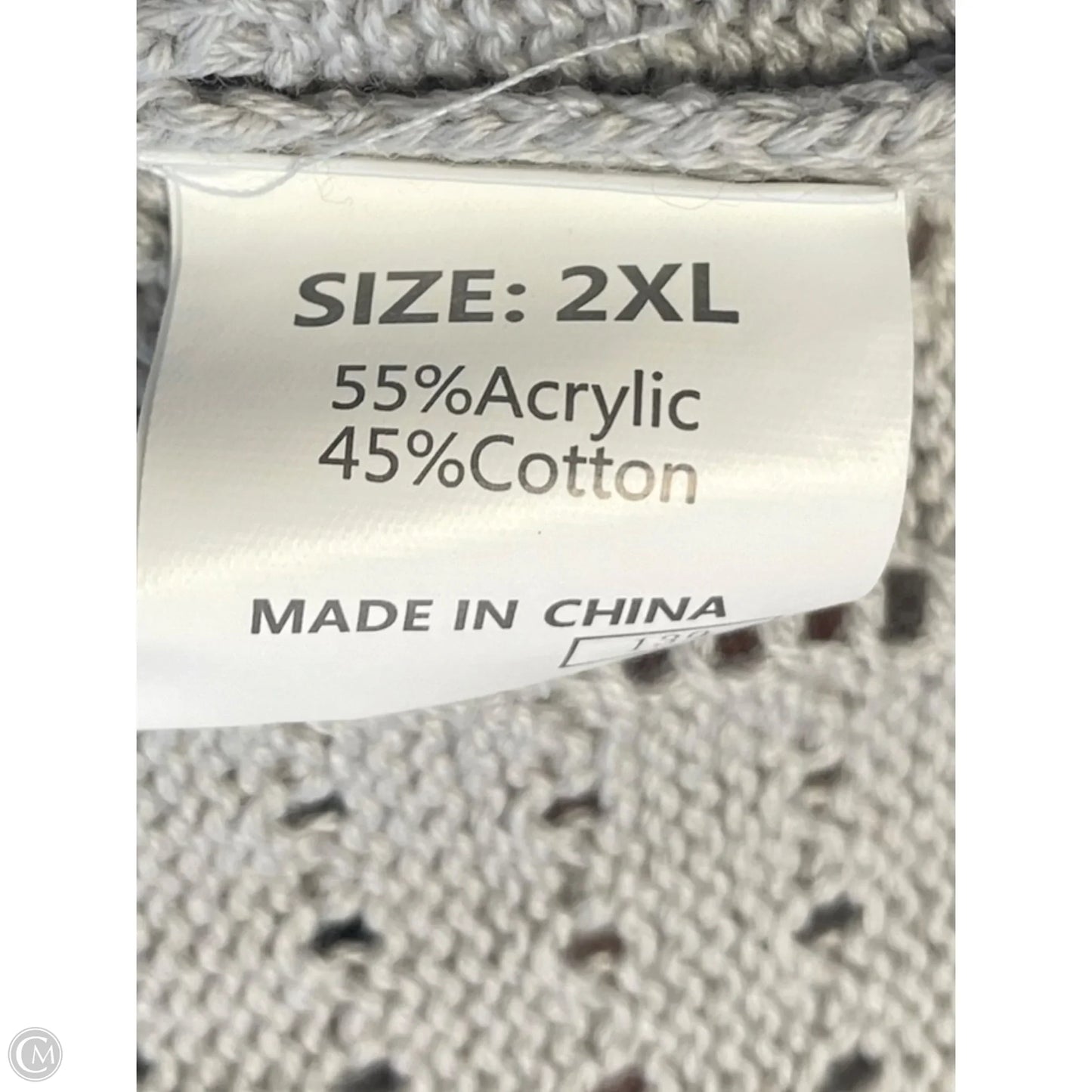 Sweater By Clothes Mentor In Grey, Size: 2x