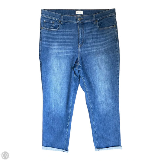Jeans Straight By Loft In Blue, Size: 14