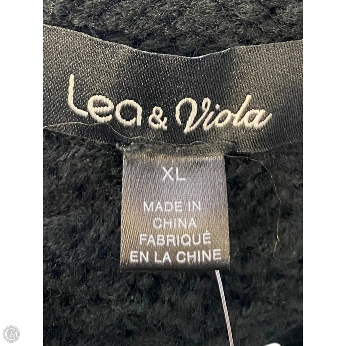 Vest Sweater By Lea & Viola In Black, Size: Xl