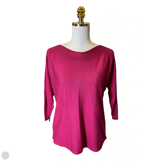 Top 3/4 Sleeve By Chicos In Pink, Size: S