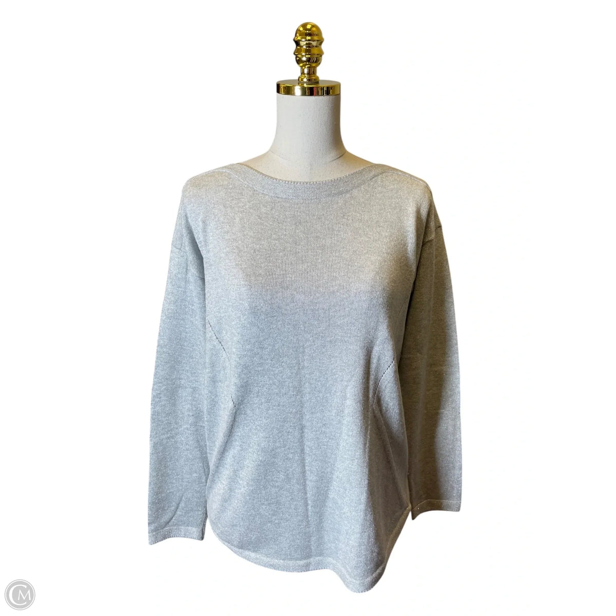 Top Long Sleeve By Talbots In Grey & Silver, Size: S