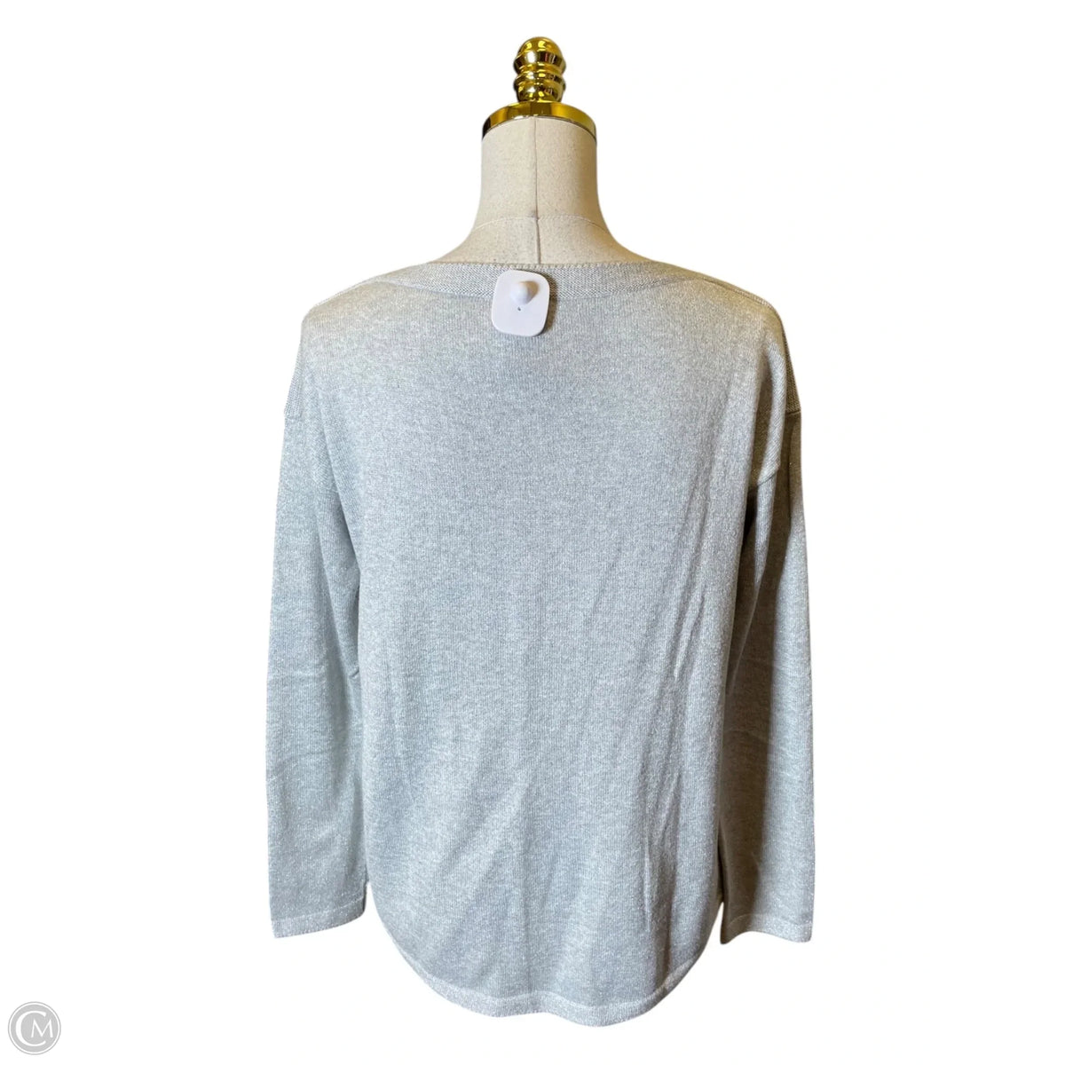 Top Long Sleeve By Talbots In Grey & Silver, Size: S