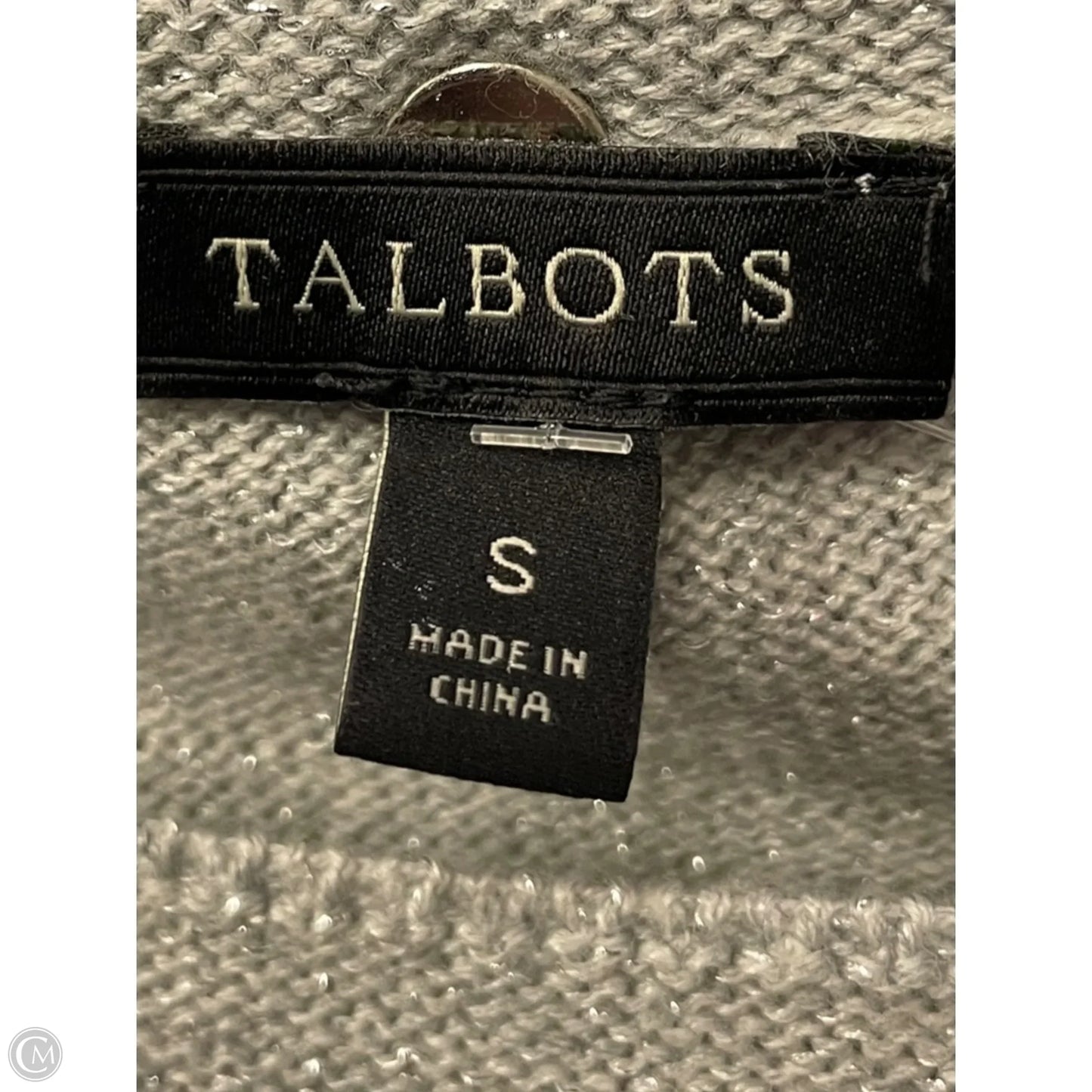 Top Long Sleeve By Talbots In Grey & Silver, Size: S