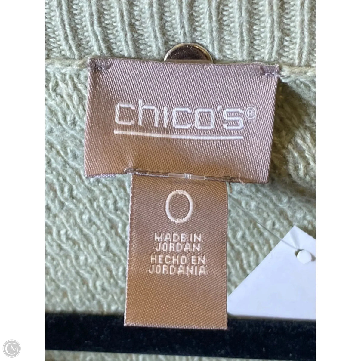 Sweater Short Sleeve By Chicos In Green, Size: S