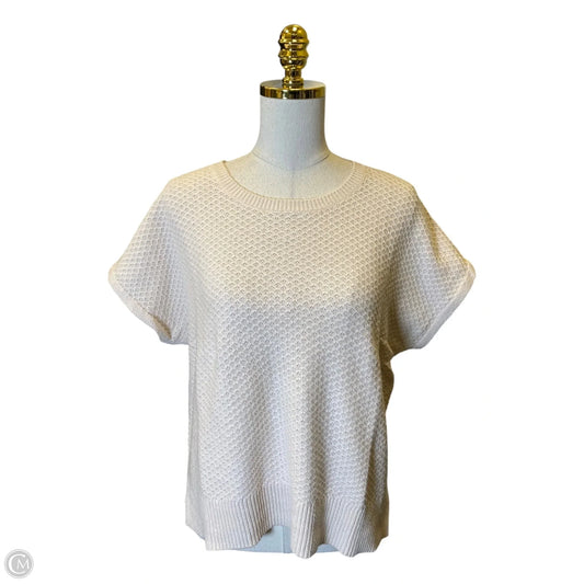Sweater Short Sleeve By Chicos In Cream, Size: S