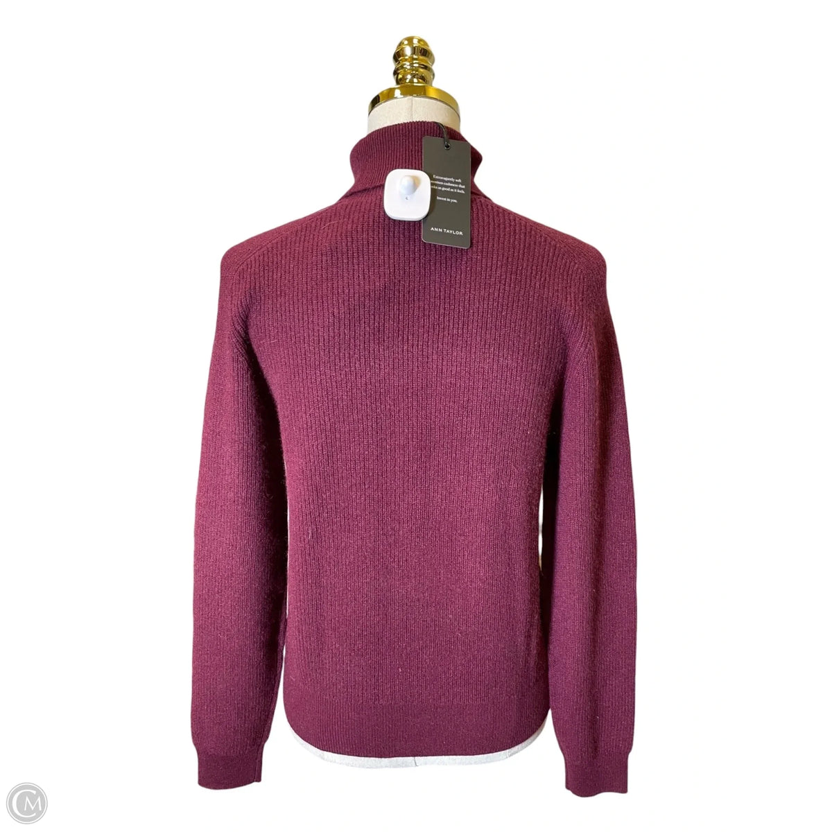 Sweater Cashmere By Ann Taylor In Maroon, Size: M