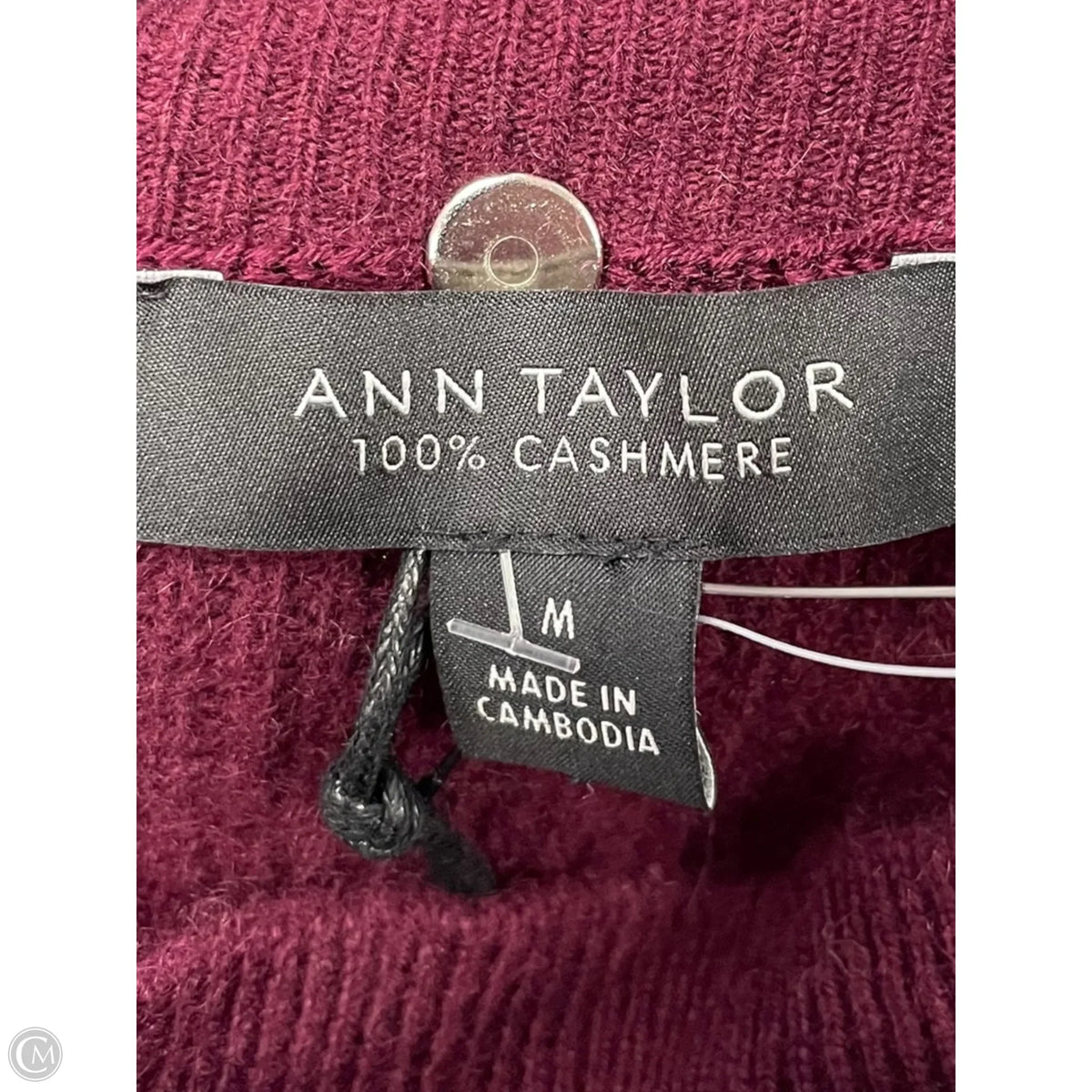 Sweater Cashmere By Ann Taylor In Maroon, Size: M