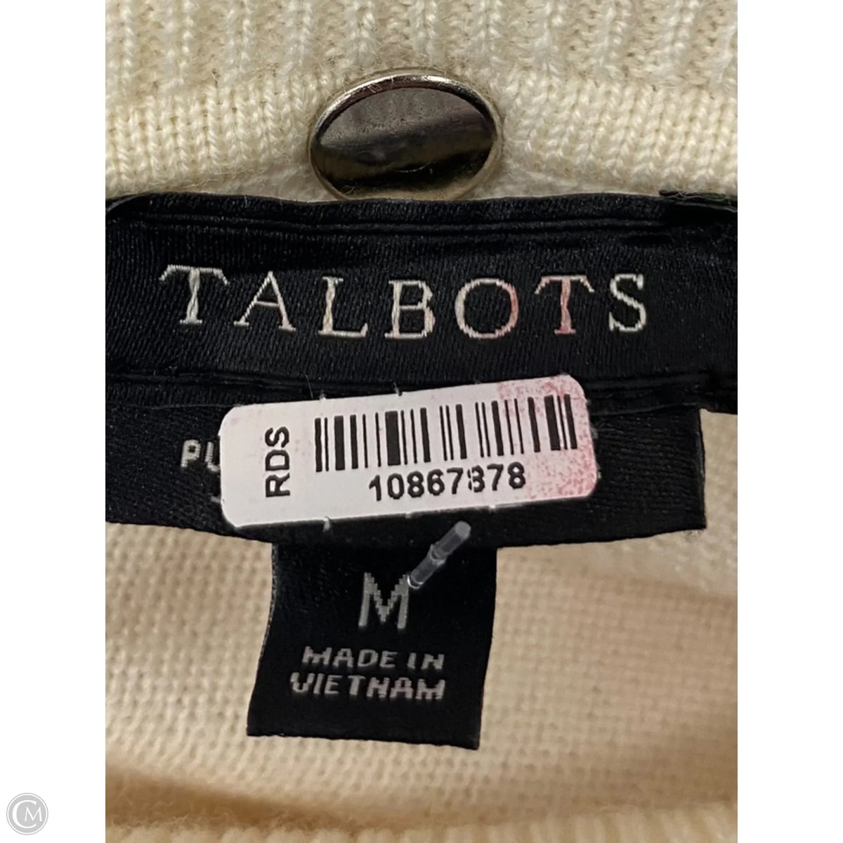 Sweater By Talbots In Cream, Size: M