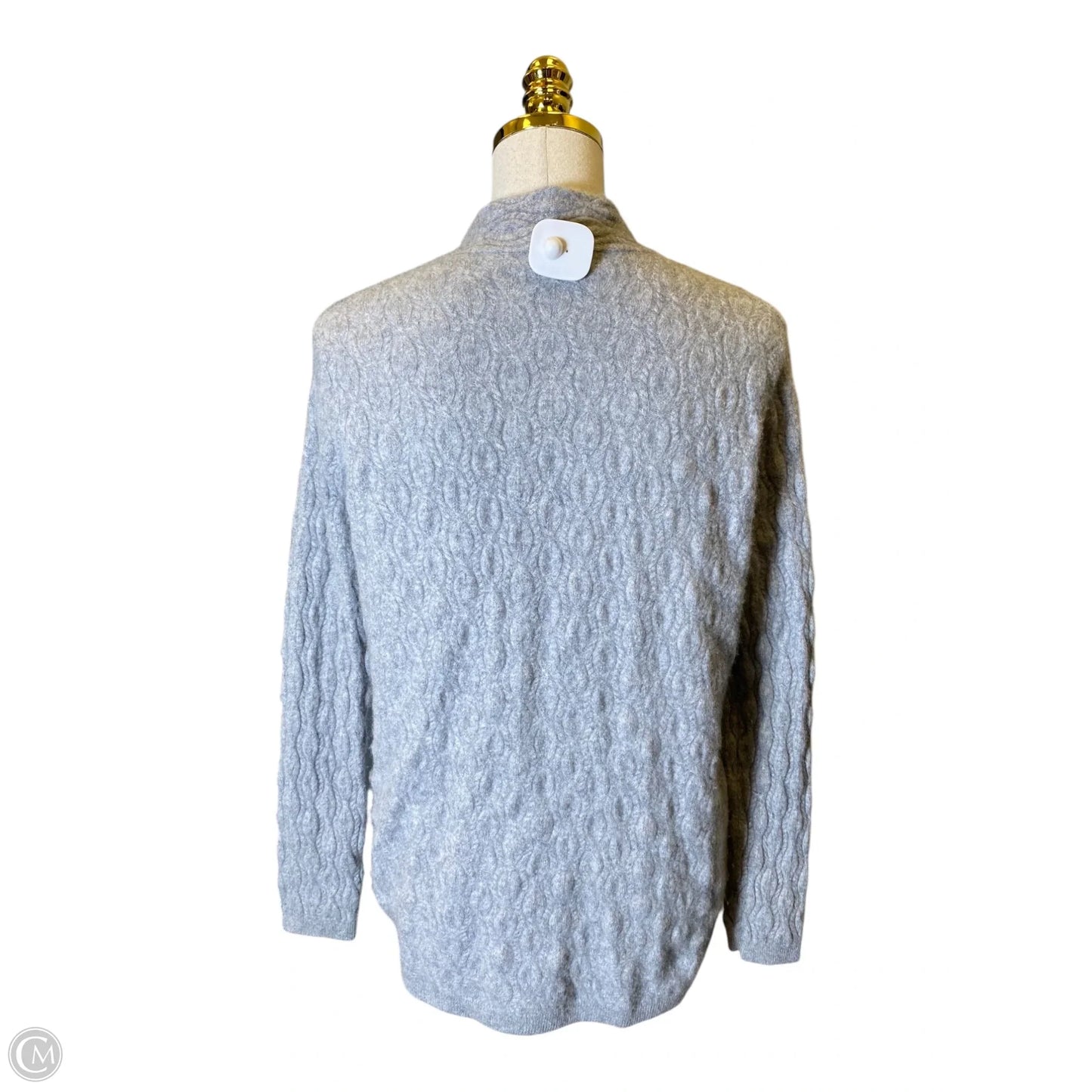 Sweater Cardigan Cashmere By Garnet Hill In Grey, Size: M