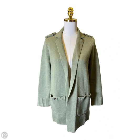 Sweater Cardigan By Talbots In Green, Size: Mp