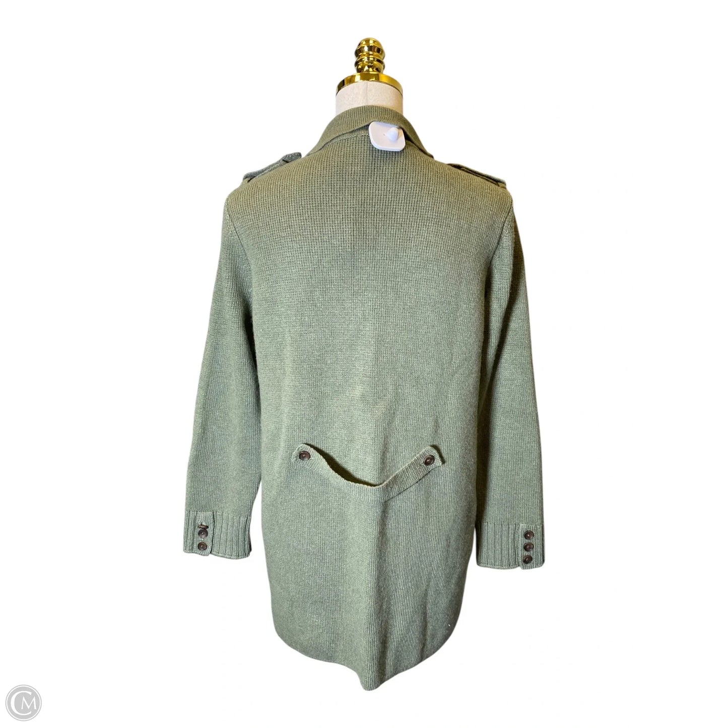 Sweater Cardigan By Talbots In Green, Size: Mp