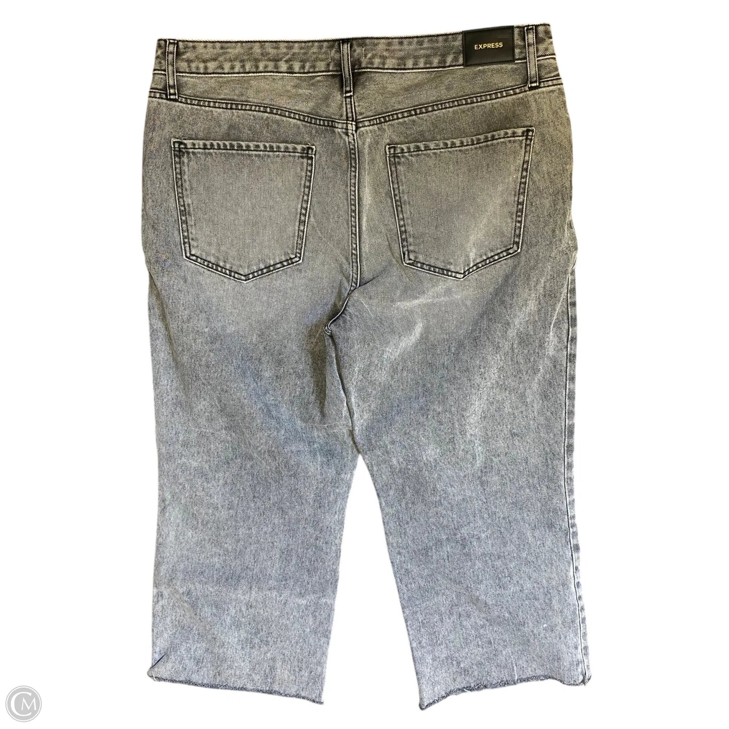 Jeans Cropped By Express In Grey, Size: 14