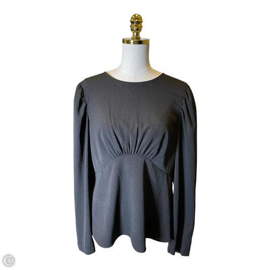 Blouse Long Sleeve By Express In Black, Size: L