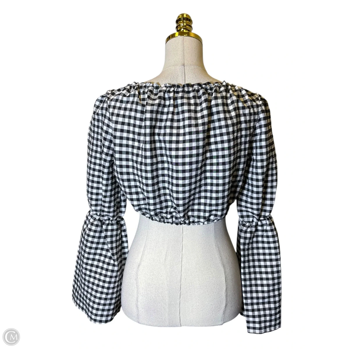 Top Long Sleeve By Top Shop In Black & White, Size: 4